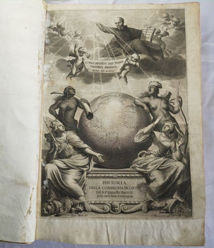 1650 First Edition Bartoli Life Of St. Ignatius Jesuit Vellum Folio