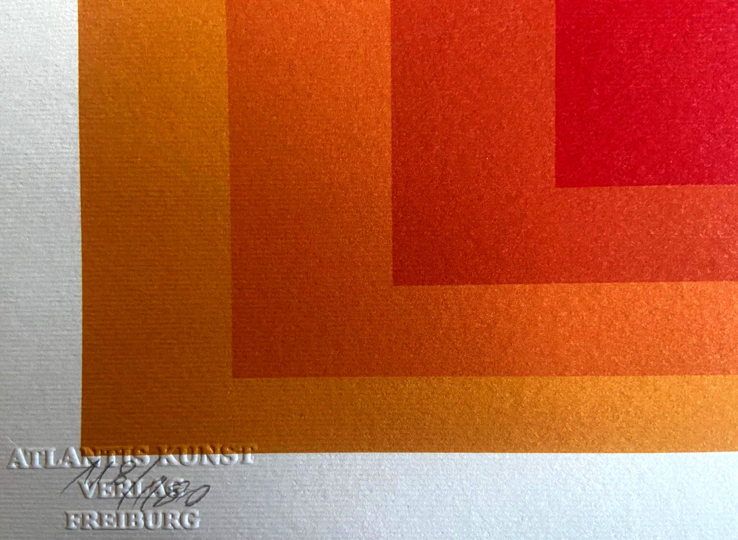 Josef Albers Lithograph Coa Hand-Numbered Signed O.P. Stamp