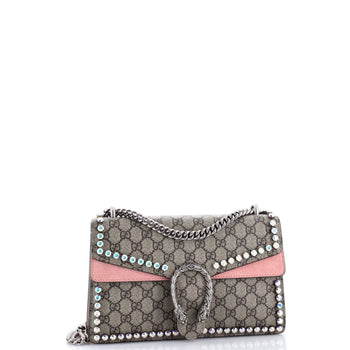 Gucci Dionysus Bag Crystal Embellished Gg Coated Canvas Small