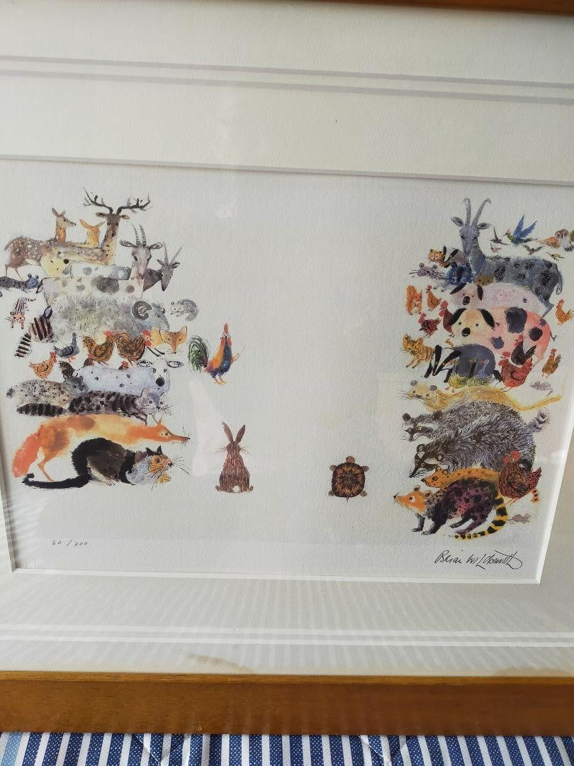 Brian Wildsmith Signed Giclee Print "The Tortoise And The Hare" Childrens Book