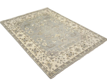 Handmade Floral Muted Colors Oushak Chobi