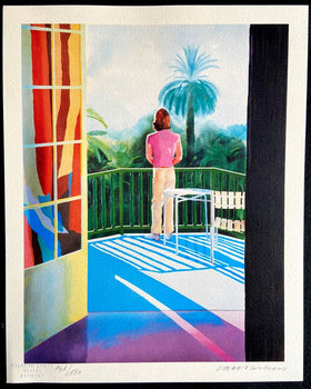 David Hockney Lithograph Coa Signed 180 Limited