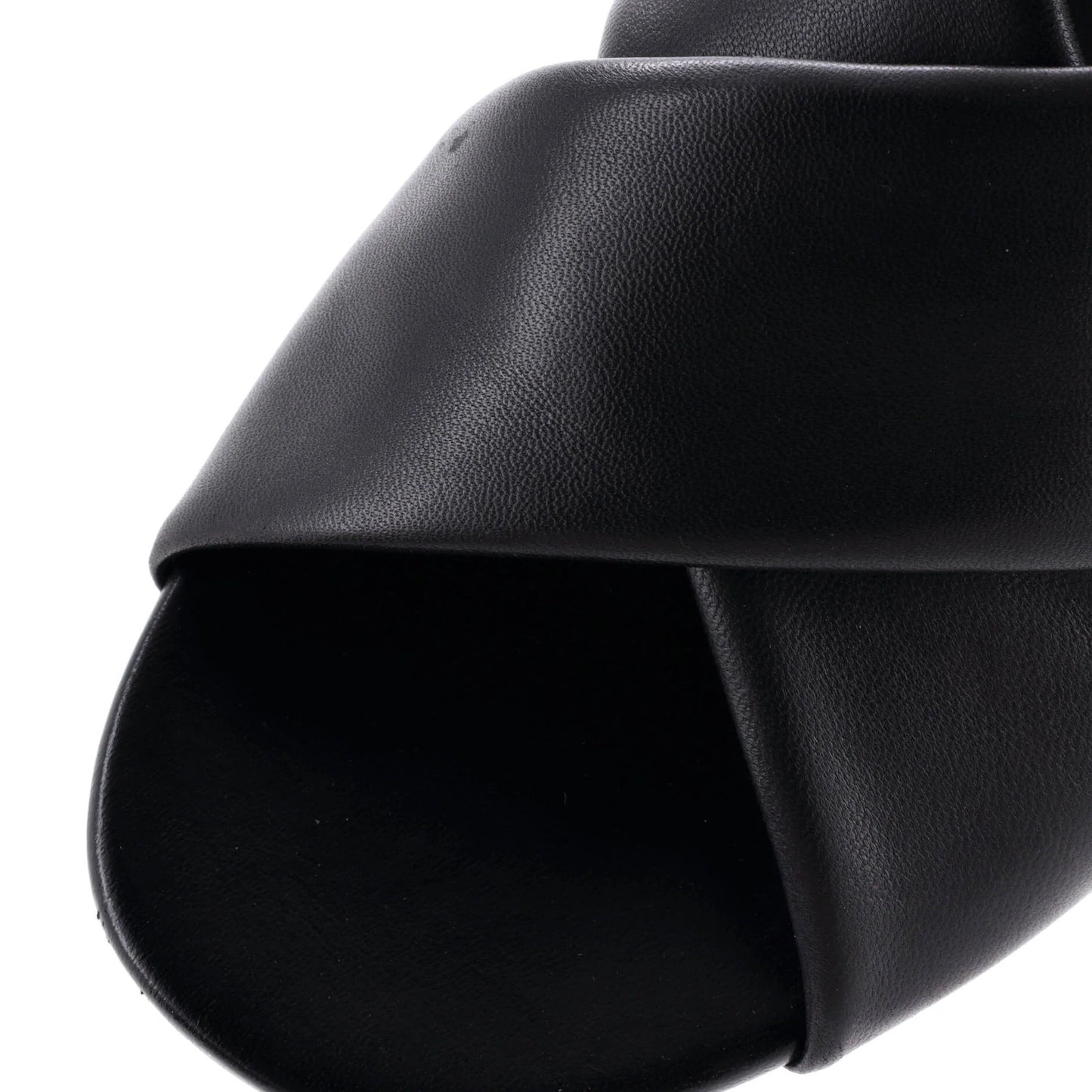 Prada Women'S Triangle Criss Cross Padded Sandals Leather