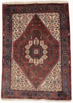 Vintage Handmade Oriental Rug Floral Geometric