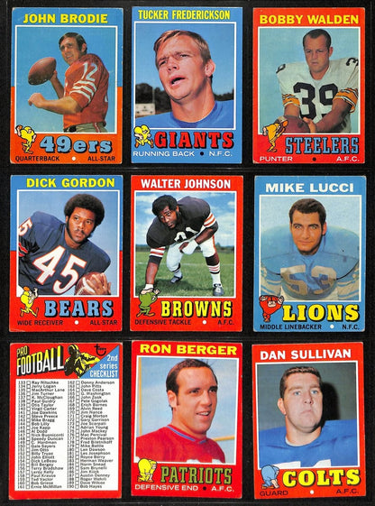 1971 Topps Football Card Complete Set (1-263) Bradshaw Greene Simpson 195946