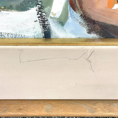 Ludwig Bock 1965 Original Gouache Still Life Painting  Apples & Pears  Signed