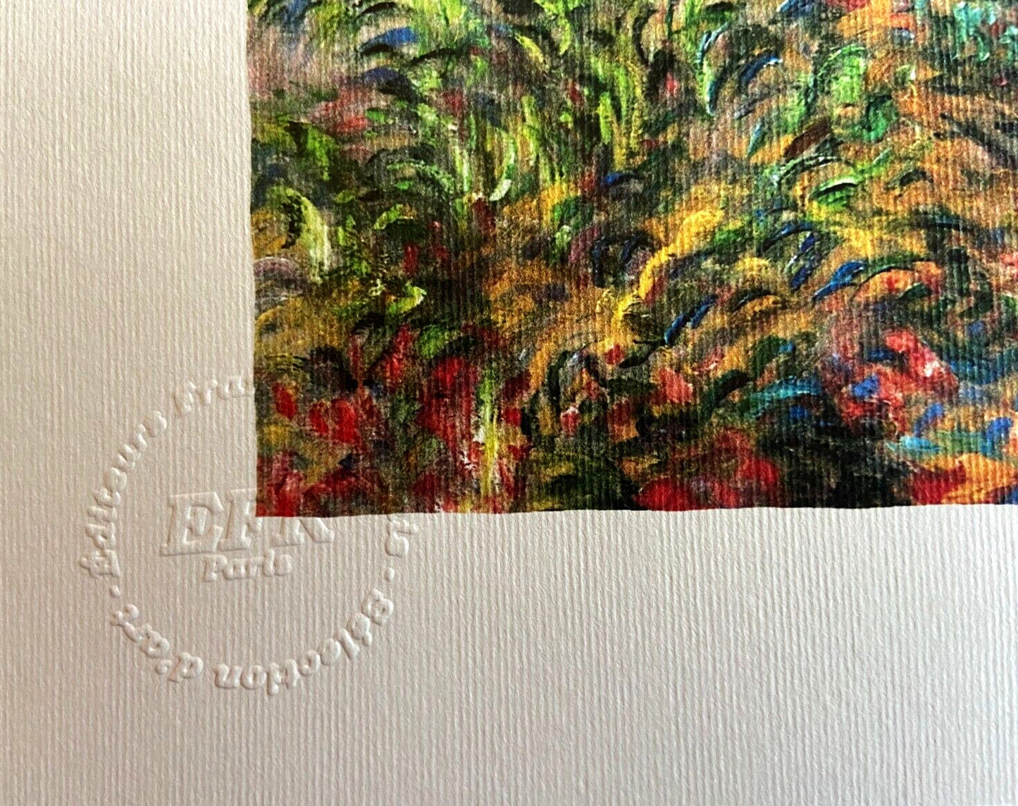 Claude Monet Lithograph Signed Coa