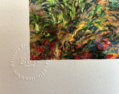 Claude Monet Lithograph Signed Coa