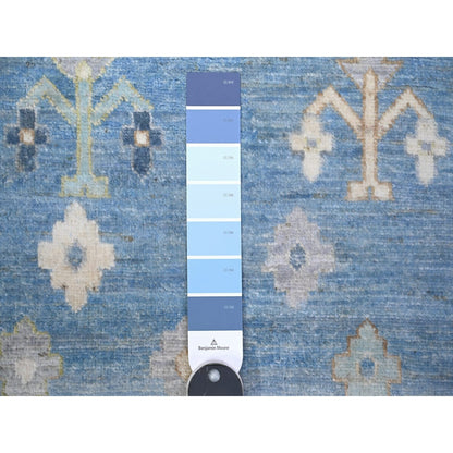 8'2"X9'7" Blue Fine Kashkuli Pure Wool Hand Knotted Oriental Rug