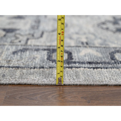 13'9"X17'9" Gray Wool Hand Knotted Anatolian Design Oversized Rug