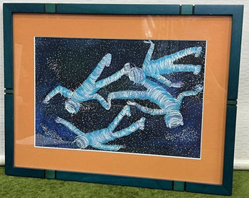 Andrea Holzinger Original Painting Signed Framed - Astronaut 2014