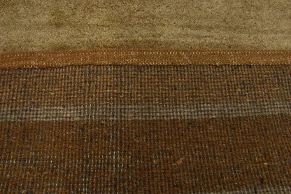 Small Beige And Rust Gabbeh Rug Tribal Design