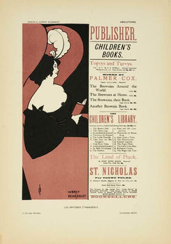 Beardsley For Affiches Etrangeres 1897 Original Vintage Poster Children Book By