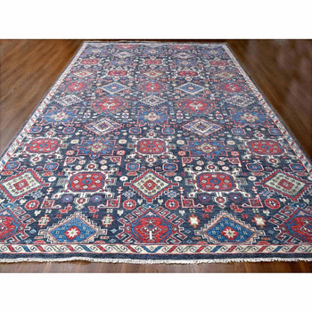 12'X18' Black Supple Organic Wool Hand Knotted Oversize Oriental Rug