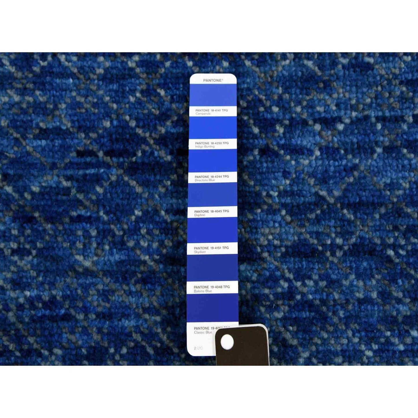9'2"X12'2" Blue Modern Chiaroscuro Hand Knotted Wool Oriental Rug
