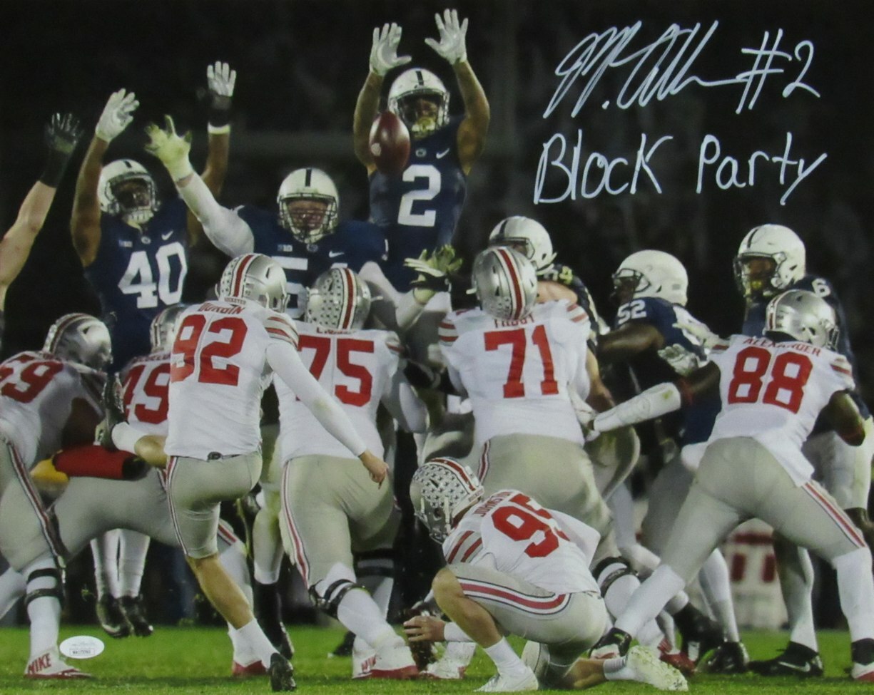 Marcus Allen Penn State Autographed 16X20 Photo Block Party Vs. Osu Jsa 167375