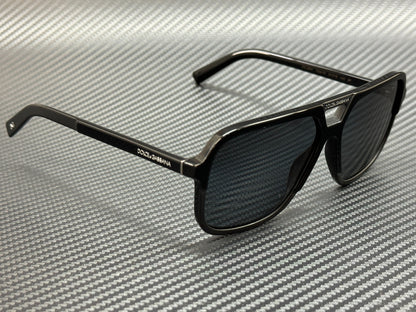 Dolce & Gabbana Dg4354 193481 Black Square Men'S 61 Mm Polarized Sunglasses