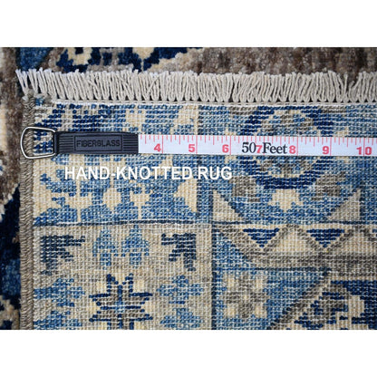 2'6"X6' Blue Fine Aryana Soft Wool Hand Knotted Oriental Rug