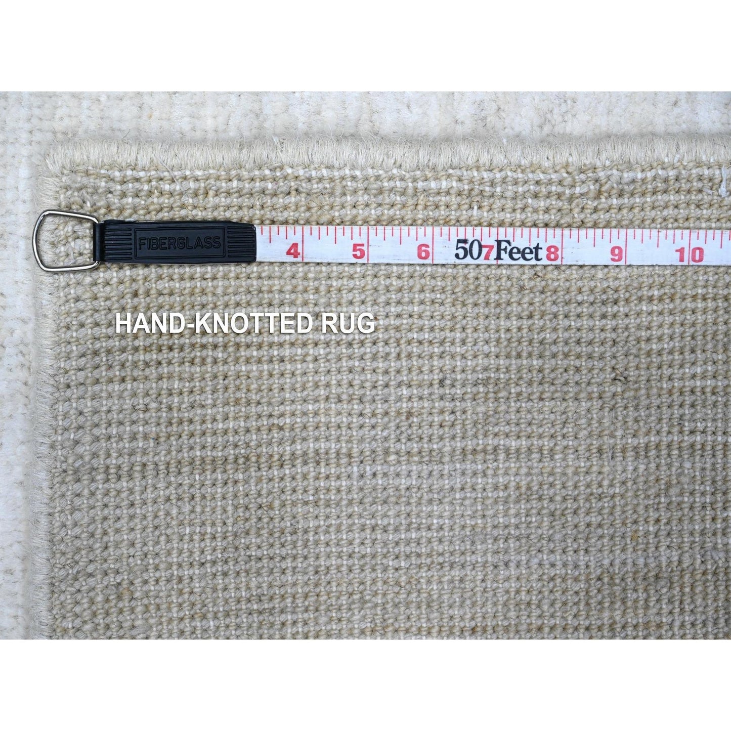 6'X9' Olympus White Modern Peshawar Hand Knotted 100% Wool Oriental Rug