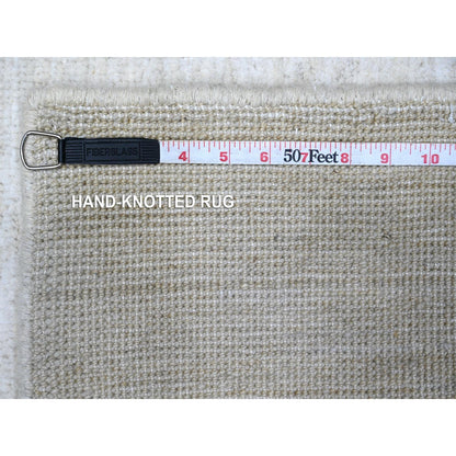 6'X9' Olympus White Modern Peshawar Hand Knotted 100% Wool Oriental Rug