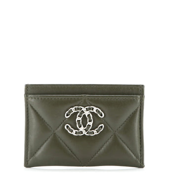 Chanel 19 Card Holder Quilted Leather
