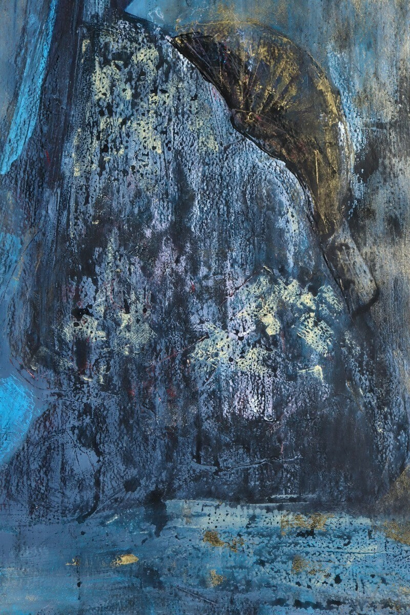 Lucila Viso Oil Painting "Blue Fantasy" Signed 1997 F25 Argentina France