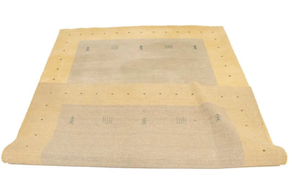 Modern Lori Gabbeh Rug Hand-Loomed Tribal Border