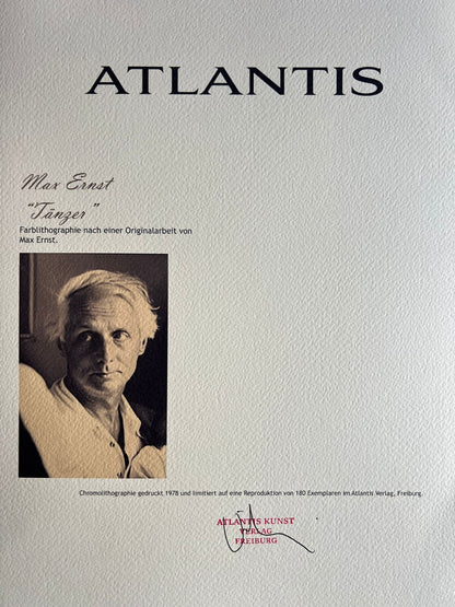 Max Ernst Lithograph Coa Signed Op Numbered By Hand