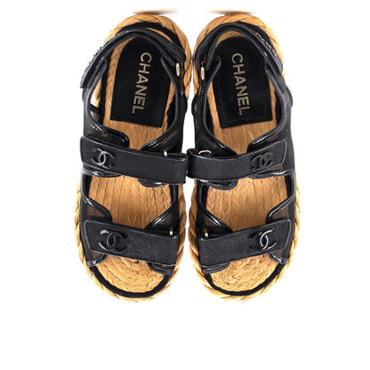 Chanel Women'S Espadrille Dad Sandals Mesh