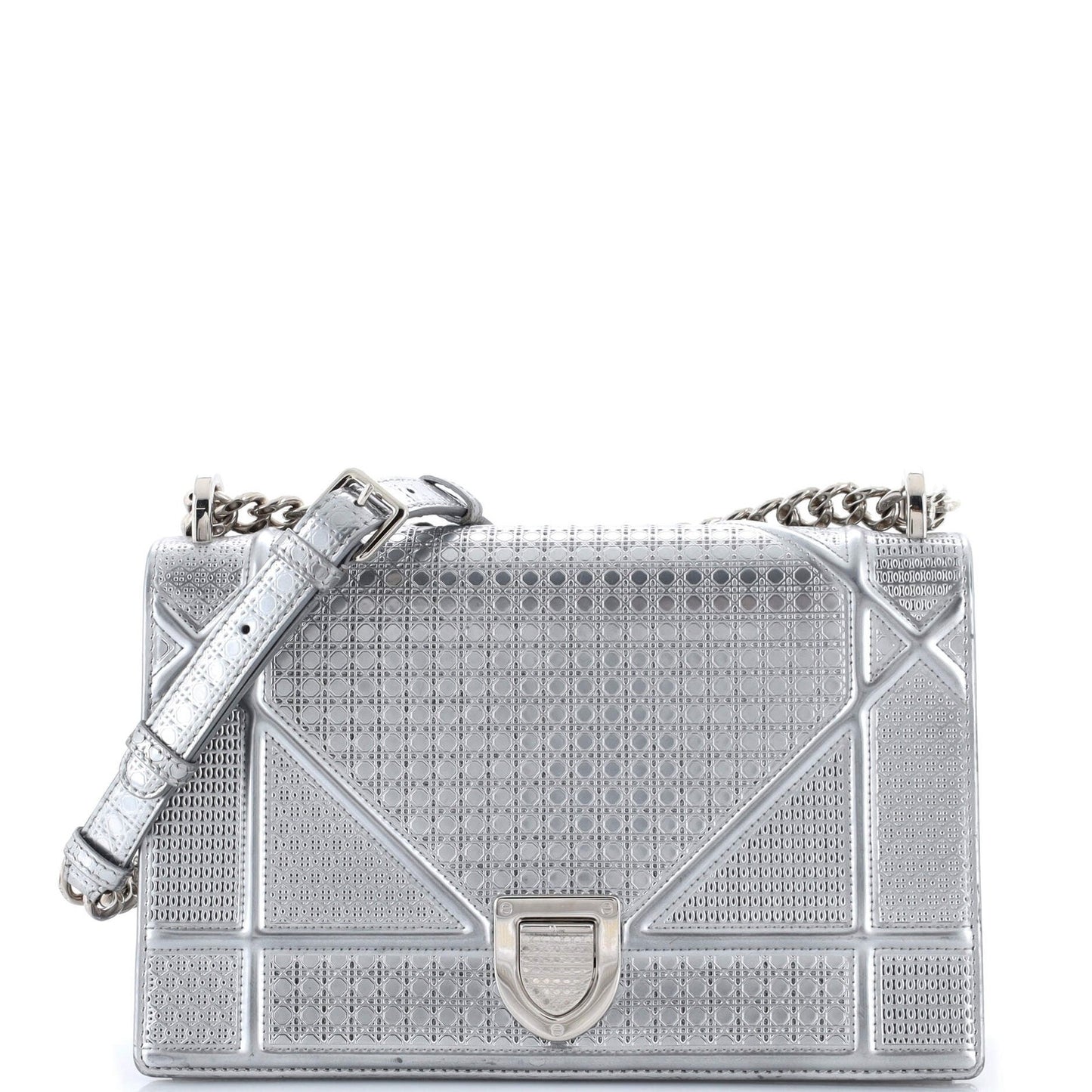 Christian Dior Diorama Flap Bag Cannage Embossed Calfskin Medium