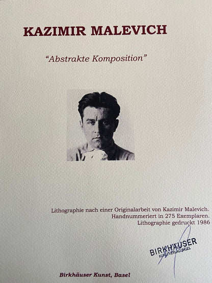 Kazimir Malevich Lithograph Coa