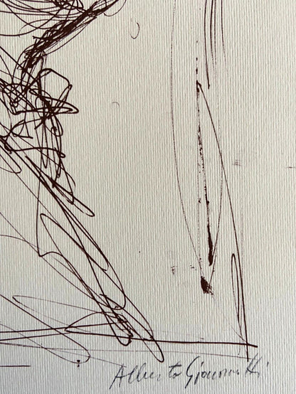 Alberto Giacometti Lithograph Coa Signed Stamped Numbered 180 Ex
