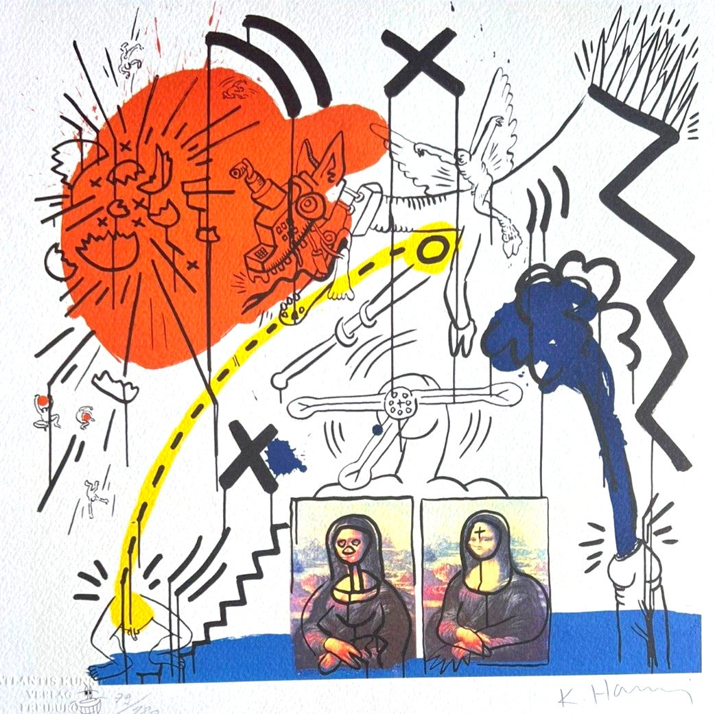 Keith Haring Lithograph Coa Signed In Pen Numbered In Pencil Collection