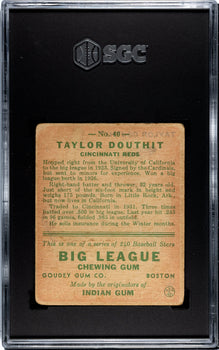 Taylor Douthit 1933 Goudey #40 Sgc 2