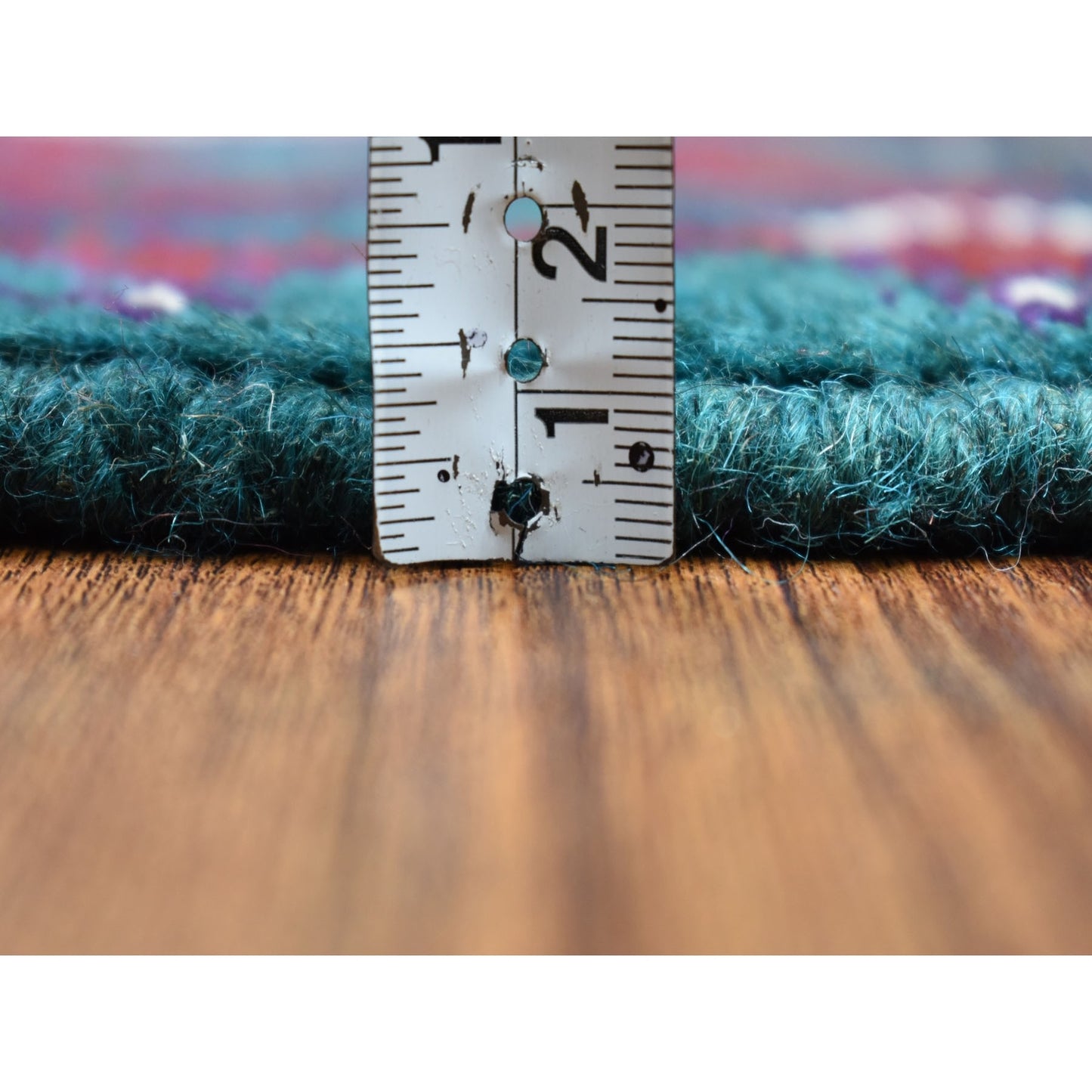 6'6"X9'4" Elephant Feet Design Hand Made Wool Colorful Afghan Tribal Rug