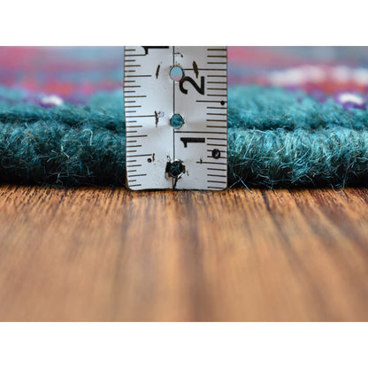 6'6"X9'4" Elephant Feet Design Hand Made Wool Colorful Afghan Tribal Rug