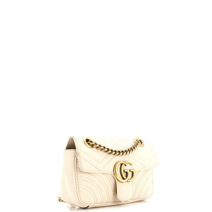 Gucci Gg Marmont Flap Bag Matelasse Leather Mini