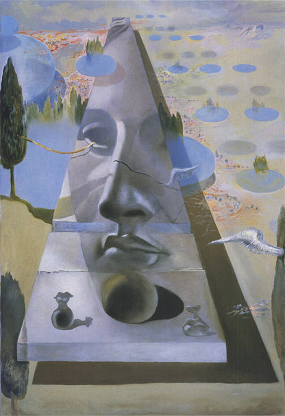 Salvador Dali Appearance Of The Face Of Aphrodite Of Cnidus In A Landscape 31.5"