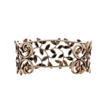 Tiffany & Co. Paloma Picasso Olive Leaf Cuff Bracelet Sterling Silver Small