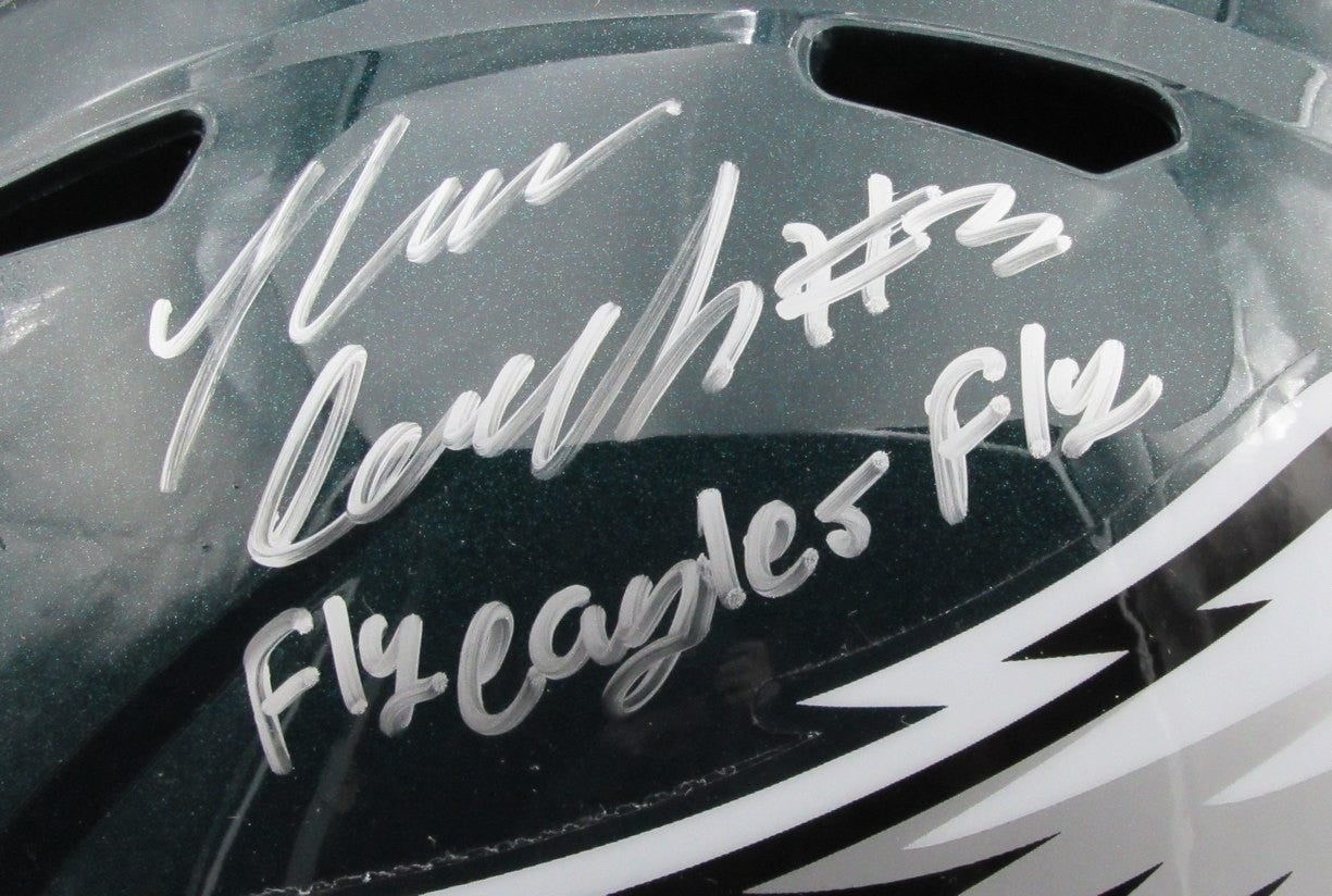 Nolan Smith Signed/Inscribed Full Size Speed Replica Helmet Eagles Jsa 193472