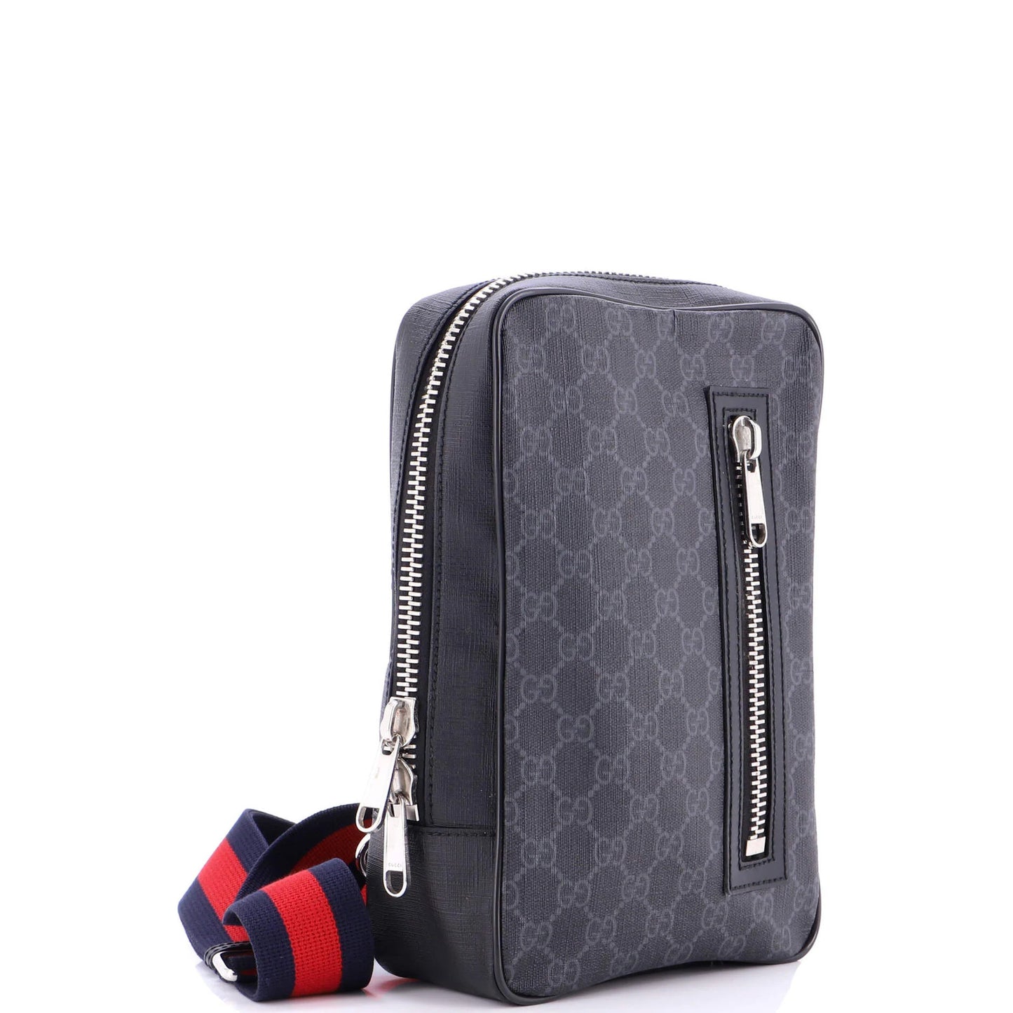 Gucci Soft Zip Sling Bag Gg Coated Canvas Small