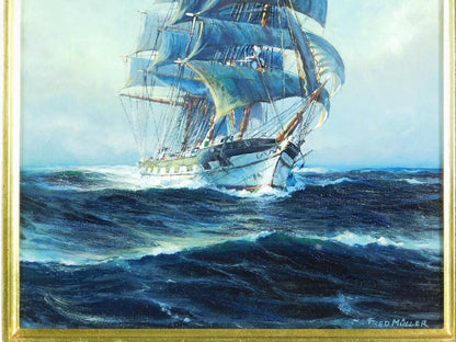 Fred Muller (Germany) Original Painting Oil On