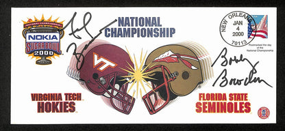 Bobby Bowden/Frank Beamer Signed 2000 Ncaa Nat'L Championship Fdc Env Psa/Dna