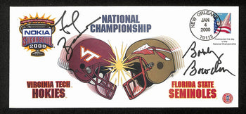 Bobby Bowden/Frank Beamer Signed 2000 Ncaa Nat'L Championship Fdc Env Psa/Dna