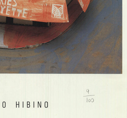 KATSUHIKO HIBINO Galerie Lafayette SIGNED 23.5" x 16.25" Offset Lithograph 1988