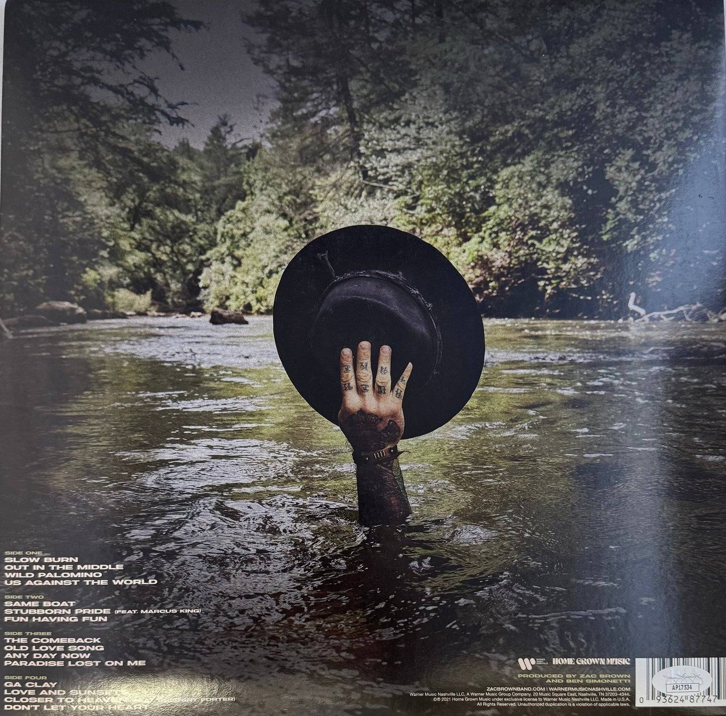 Zac Brown Autographed The Comeback Record Album