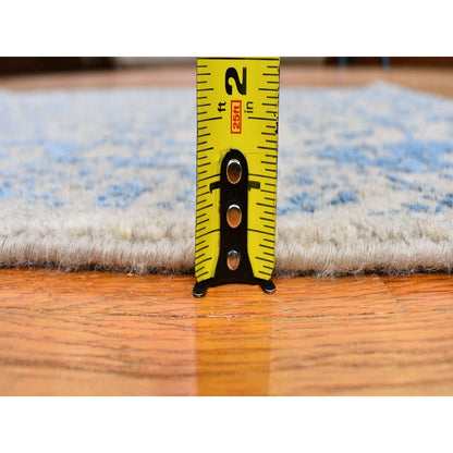 2'5"X6'1" Fine Broken Cypress Tree Design Wool And Art Silk Runner Rug