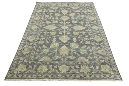 Hand-Knotted Floral Transitional Oriental Rug