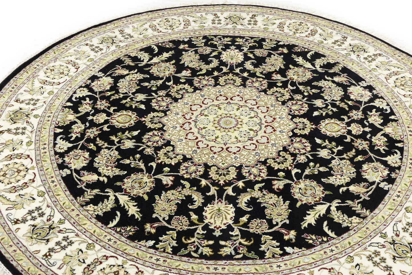 Black Floral Classic Handmade 6X6 Indo-Nain