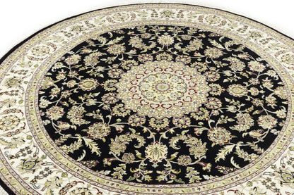 Black Floral Classic Handmade 6X6 Indo-Nain